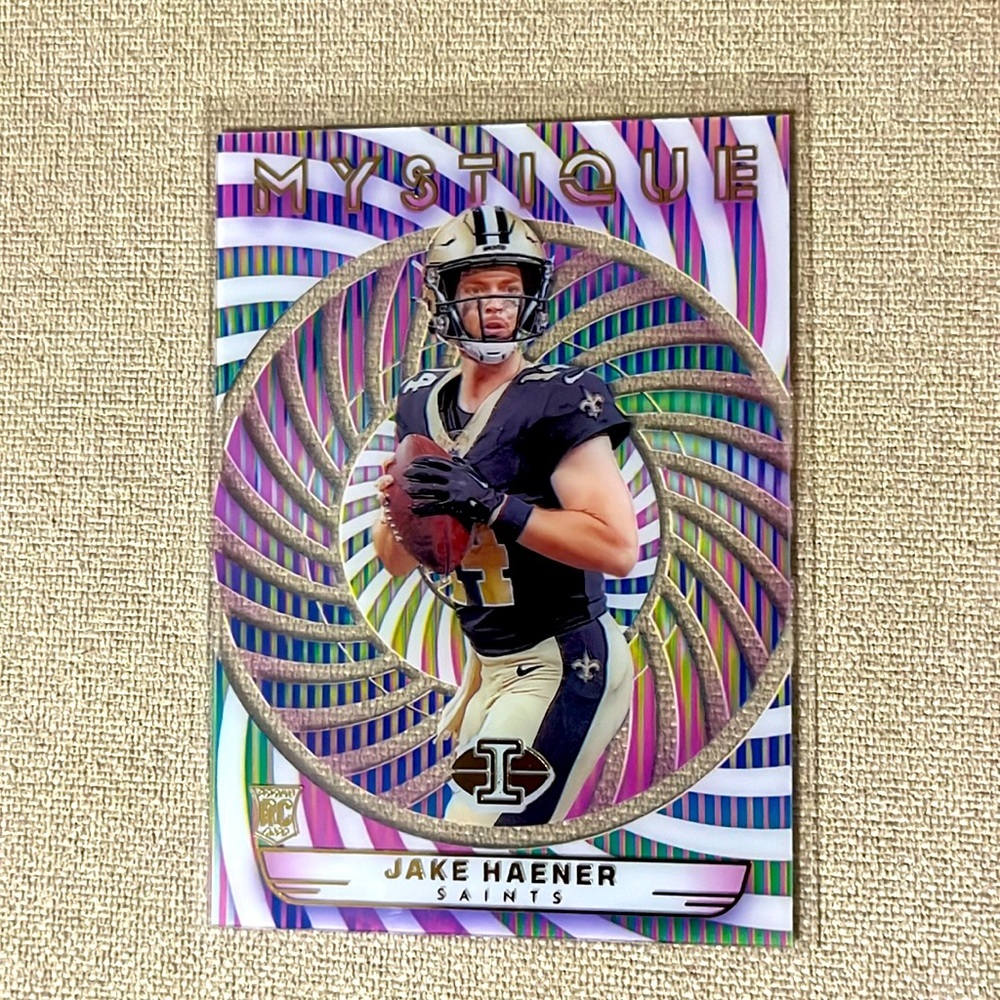 Jake Haener 2023 Illusions Mystique Stardust RC Insert #13 New Orleans Saints